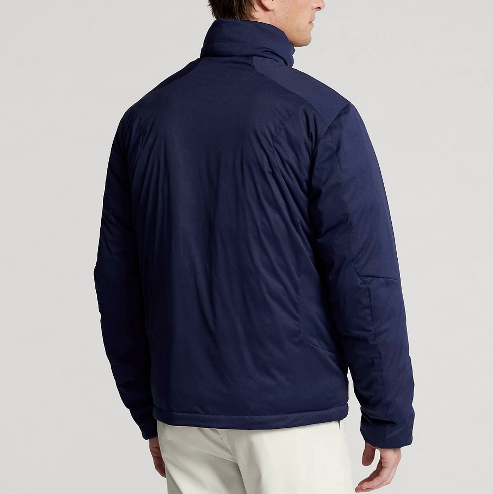 NWT RLX Ralph Lauren French Navy Blue Water Repellant Soft Shell Hooded Jacket M - Picture 4 of 6